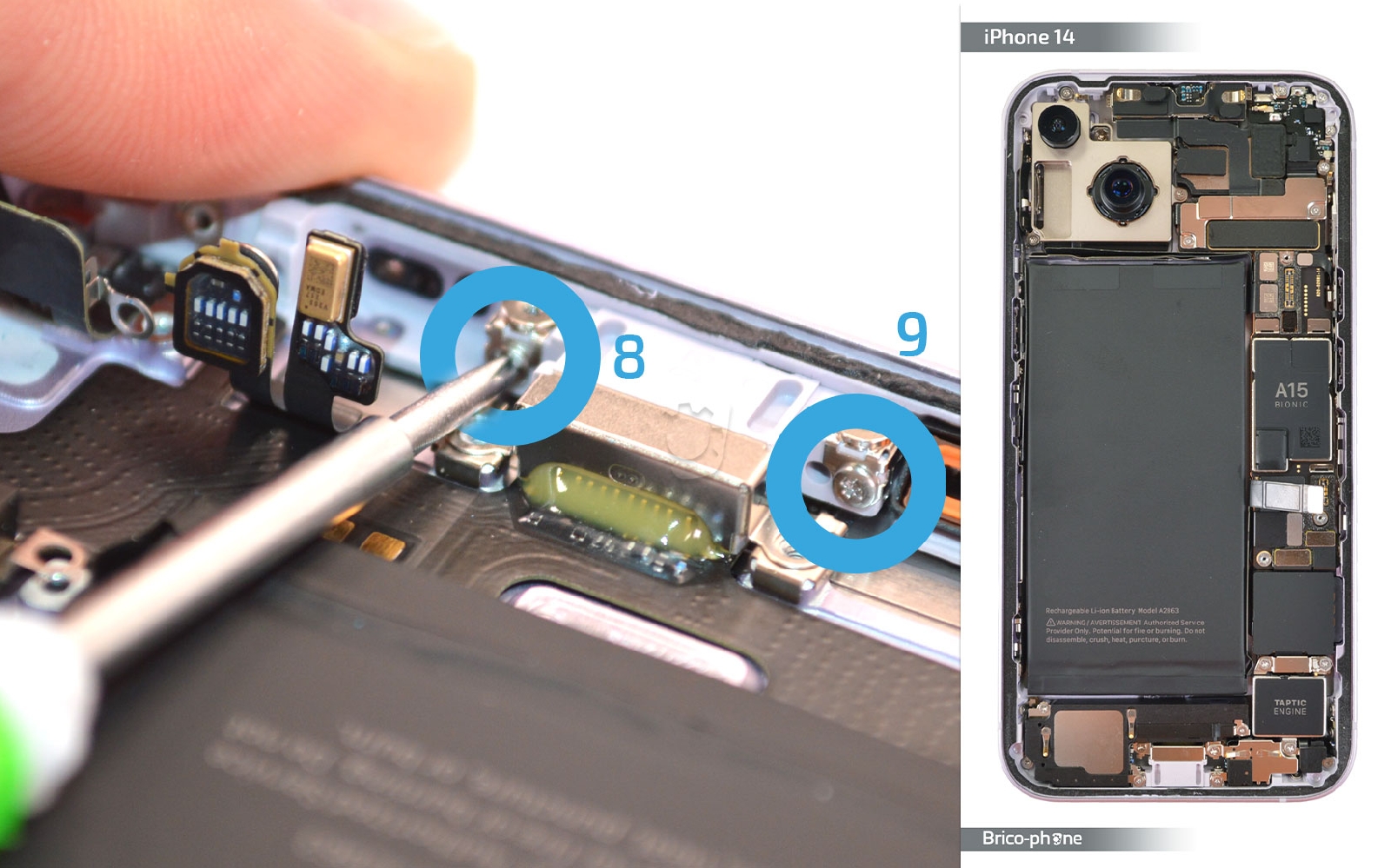 Comment changer le connecteur de charge sur iPhone 14 photo 4